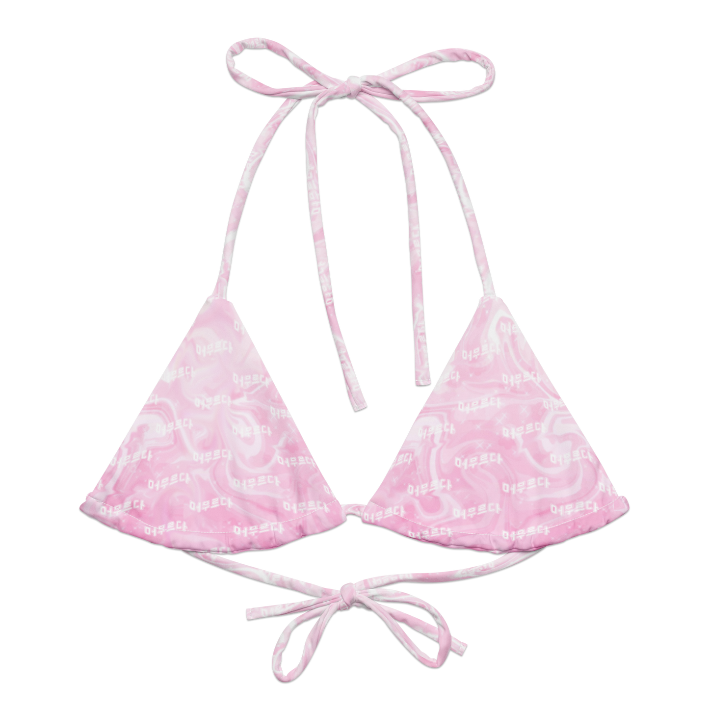 Pink Matter String Bikini Top