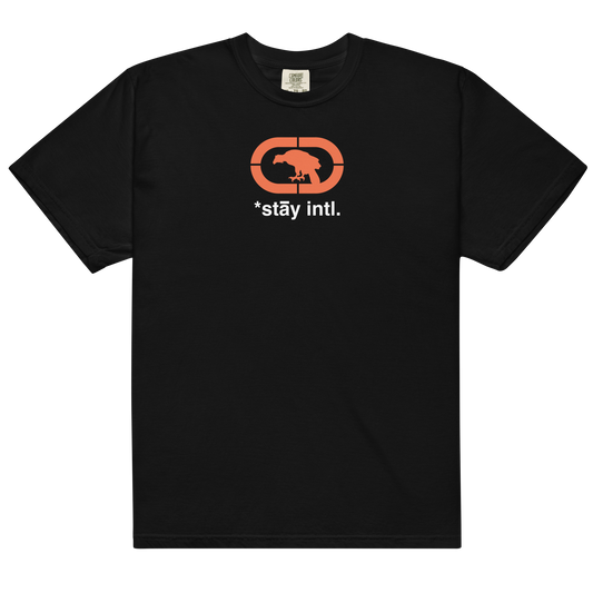 Endangered *stāy Tee orange/white print