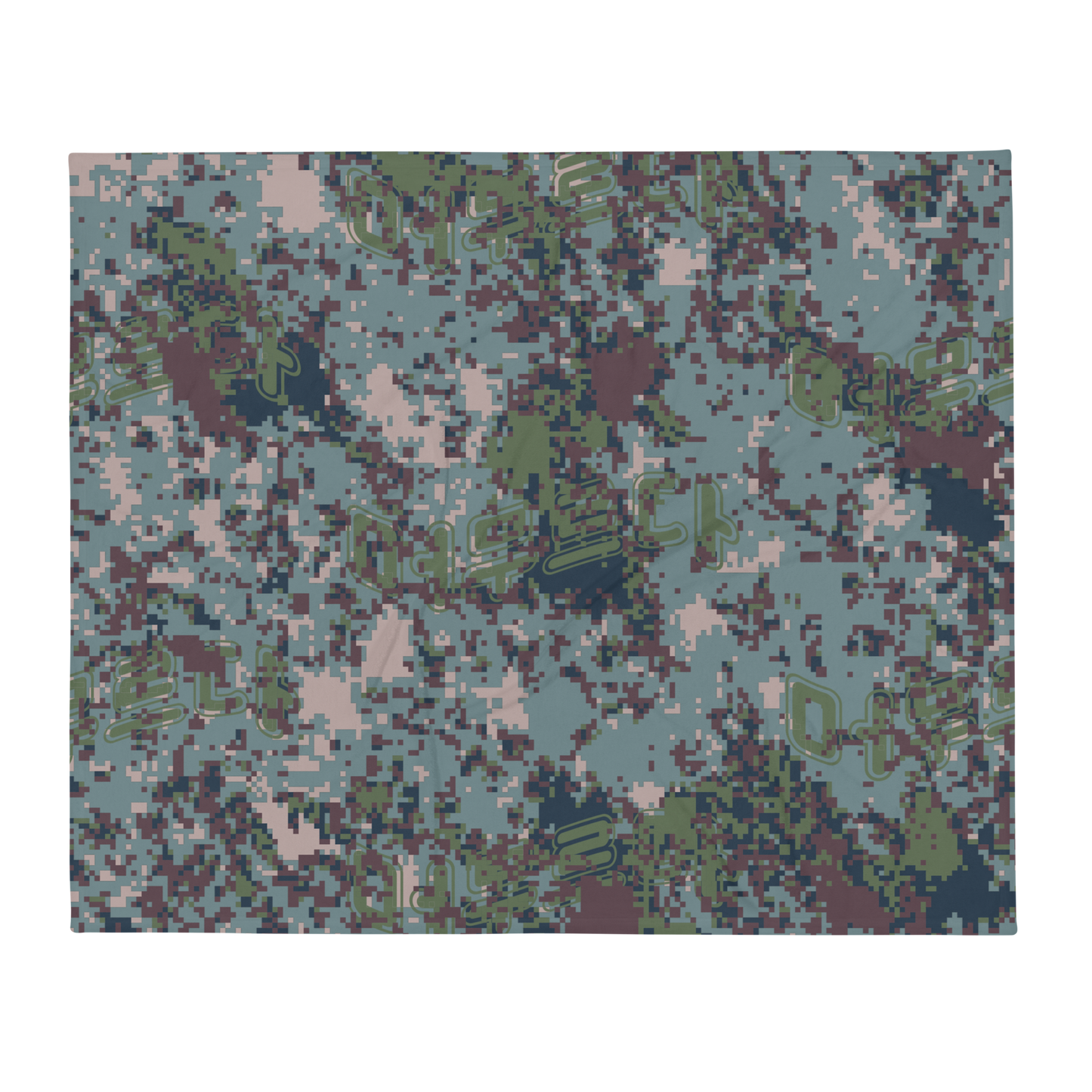 Digital Camo Throw Blanket