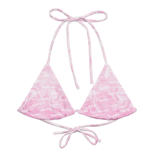 Pink Matter String Bikini Top